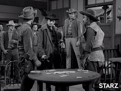 James Arness, Charles Aidman, and Ray Boyle in Gunsmoke (1955)