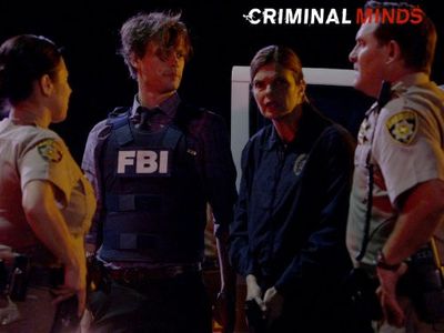 Jeanne Tripplehorn, Romi Dias, Kevin E. West, and Matthew Gray Gubler in Criminal Minds (2005)