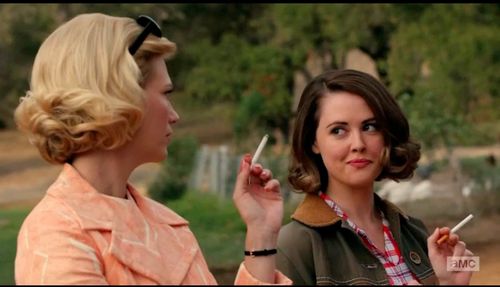 January Jones and Aynsley Bubbico in Mad Men