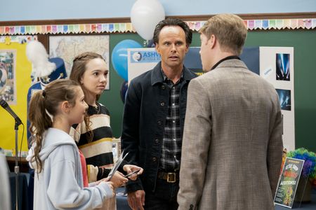 Still of Ruby Jay, Walton Goggins, Makenzie Moss and Tim Baltz in The Unicorn and No Small Parts