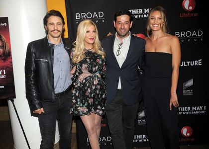 Tori Spelling, James Franco, Rob Sharenow, and Leila George at an event for Mother, May I Sleep with Danger? (2016)