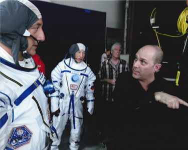 Anthony Rich with astronaut Mike Massimino, 