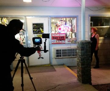 On set in Tonopah, NV, 2016, filming Chapter One 