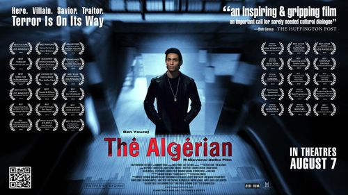 Theatrical key art for D.C. Premier of THE ALGERIAN, Written & Directed by Giovanni Zelko
