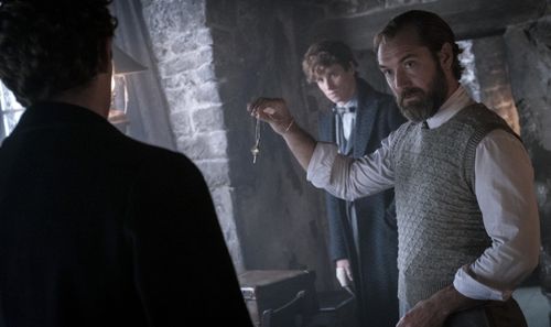 Jude Law, Eddie Redmayne, and Callum Turner in Fantastic Beasts: The Secrets of Dumbledore (2022)
