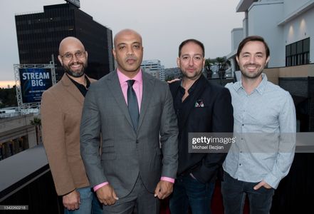 LOS ANGELES, CALIFORNIA - SEPTEMBER 23: (L-R) Gil Fortis, Perry Strong, Jason Madoch, and Dylan Kessler arrive at 17th A