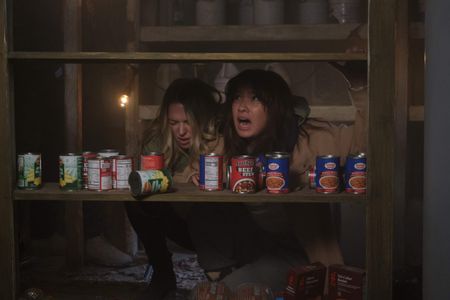 Jenna Michno and Sydney Agudong in Trapped in the Farmhouse (2023)