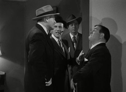 Bud Abbott, Mikel Conrad, Lou Costello, and James Flavin in Bud Abbott Lou Costello Meet the Killer Boris Karloff (1949)