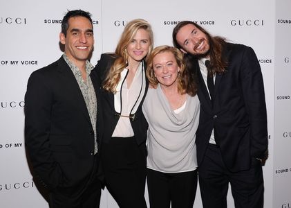 Brit Marling, Nancy Utley, Zal Batmanglij, and Mike Cahill at an event for Sound of My Voice (2011)