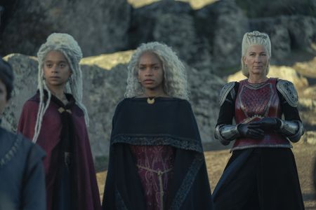 Eve Best, Bethany Antonia, and Phoebe Campbell in House of the Dragon (2022)