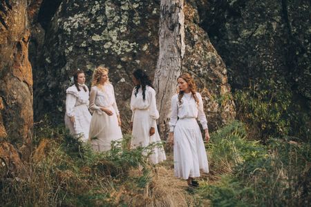 Ruby Rees, Samara Weaving, Lily Sullivan, and Madeleine Madden in Picnic at Hanging Rock (2018)