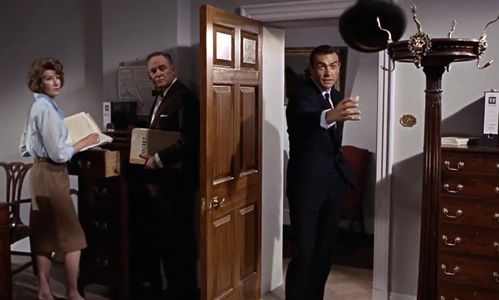 Sean Connery, Bernard Lee, and Lois Maxwell in From Russia with Love (1963)