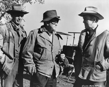 James Stewart, John Ford, and Richard Widmark in Two Rode Together (1961)