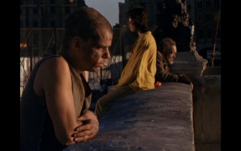 Juliette Binoche, Klaus-Michael Grüber, and Denis Lavant in The Lovers on the Bridge (1991)