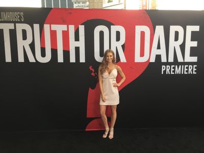 Leslie Stratton at Blumhouse's Truth or Dare premiere