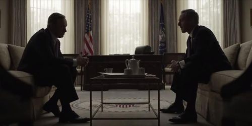 Kevin Spacey and Michel Gill in House of Cards (2013)