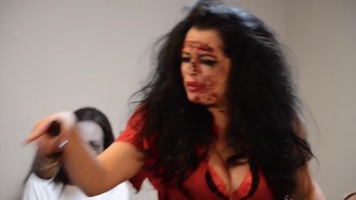 Leah Leyva as Zombie Bimbo in AA for The Dead