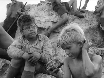 Hugh Edwards and Tom Gaman in Lord of the Flies (1963)