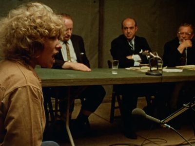 Fred Franklyn, Sigmund Rich, Katherine Quittner, and Sanford Golden in Punishment Park (1971)