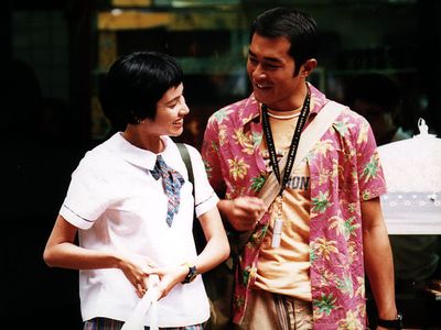 Louis Koo and Michelle Saram in Bullets Over Summer (1999)