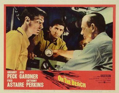 Fred Astaire, Gregory Peck, and Anthony Perkins in On the Beach (1959)