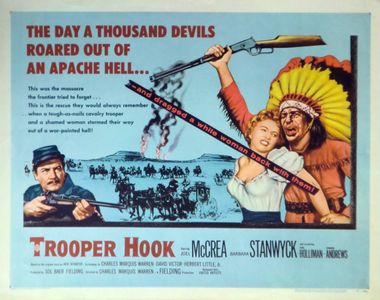 Barbara Stanwyck, Rodolfo Acosta, and Joel McCrea in Trooper Hook (1957)