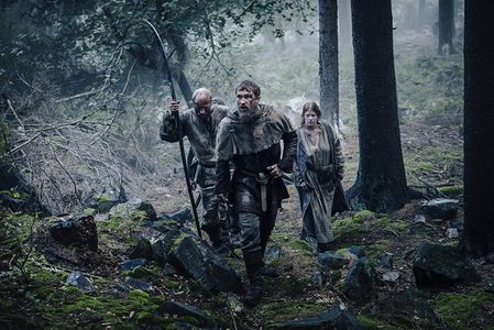 William Moseley, Jan Budar, and Jennifer Armour in Medieval (2022)
