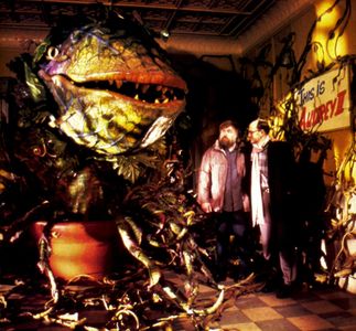 Frank Oz, Lyle Conway, and Levi Stubbs in Little Shop of Horrors (1986)