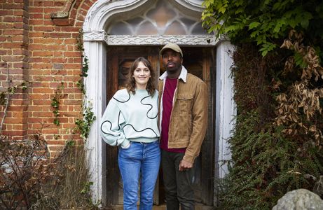 Charlotte Ritchie and Kiell Smith-Bynoe in Ghosts (2019)