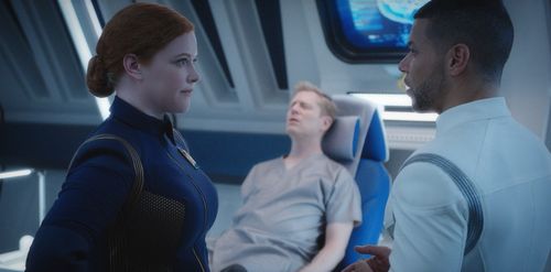 Wilson Cruz, Anthony Rapp, and Mary Wiseman in Star Trek: Discovery (2017)