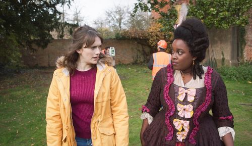 Charlotte Ritchie and Lolly Adefope in Ghosts (2019)