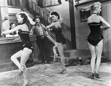 Louanna Gardner, Jonathan Haze, and Chris Miller in Gunslinger (1956)