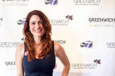 Jessica M. Thompson on the red carpet at the Greenwich International Film Festival, 2017