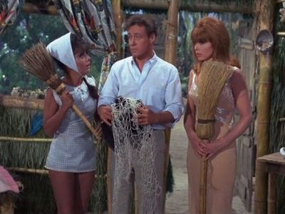 Tina Louise, Russell Johnson, and Dawn Wells in Gilligan's Island (1964)