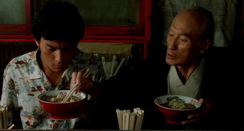 Ryûtarô Ôtomo and Ken Watanabe in Tampopo (1985)