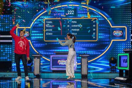 Dingdong Dantes and Mary Joy Apostol in Family Feud Philippines (2022)