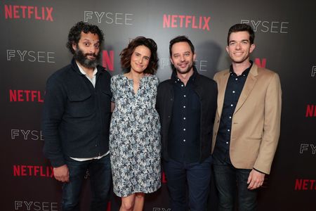 Jessi Klein, Jason Mantzoukas, Nick Kroll, and John Mulaney at an event for Big Mouth (2017)
