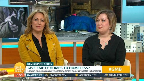Sarah Beeny and Dawn Foster in Good Morning Britain (2014)