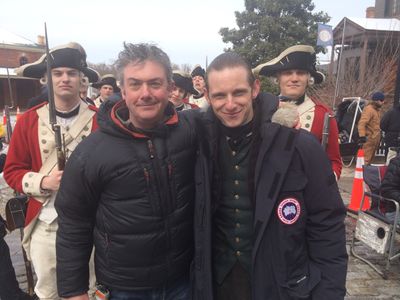 Jamie Bell and Jeremy Webb shooting Turn Washington's Spies
