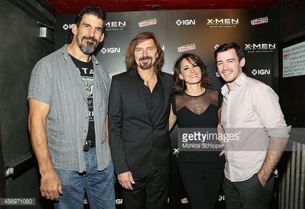 The Strain's Robert Maillet, Robin Atkin Downes, Natalie Brown and Jim Watson attend the 'X-Men: Days Of Future Past' Ho