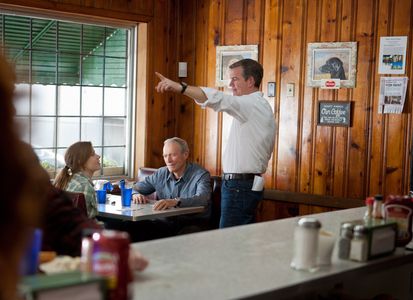 Clint Eastwood, Amy Adams, and Robert Lorenz in Trouble with the Curve (2012)
