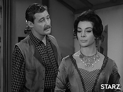 Harp McGuire and Ziva Rodann in Tales of Wells Fargo (1957)