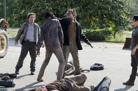 Michael Traynor, Steven Yeun, and Corey Hawkins in The Walking Dead (2010)