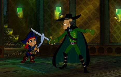 Gabe voicing Captain Jake and the Never Land Pirates with Christian Slater as Grimm Buccaneer.
