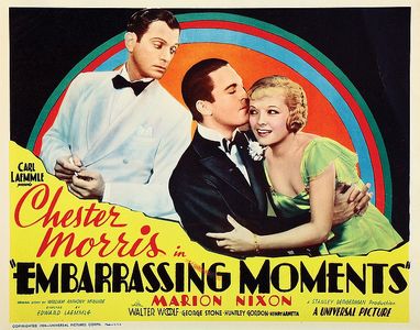 Walter Woolf King, Chester Morris, and Marian Nixon in Embarrassing Moments (1934)