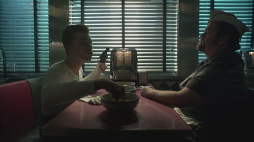 John Treacy Egan and Cameron Monaghan in Gotham (2014)