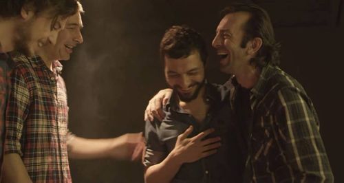 Batur Belirdi, Görkem Mertsöz, Sedat Kalkavan, Mehmet Erdem in music video of Haydi Gel Gidelim (2013)