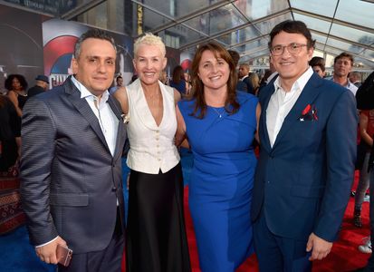 Victoria Alonso, Imelda Corcoran, Anthony Russo, and Joe Russo at an event for Captain America: Civil War (2016)