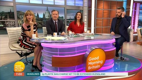 Iain Lee, Piers Morgan, Kate Garraway, and Susanna Reid in Good Morning Britain (2014)