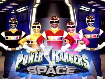 Tracy Lynn Cruz, Patricia Ja Lee, Christopher Khayman Lee, Roger Velasco, and Selwyn Ward in Power Rangers in Space (199